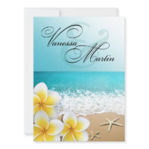 Plumeria Starfish Beach Tropical Wedding