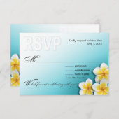Plumeria Starfish Tropical Beach UAWG RSVP Karte (Vorne/Hinten)