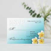 Plumeria Starfish Tropical Beach UAWG RSVP Karte (Stehend Vorderseite)