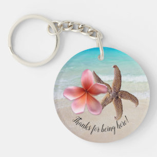 Plumeria Starfish Vielen Dank Gast Gefallen Schlüsselanhänger