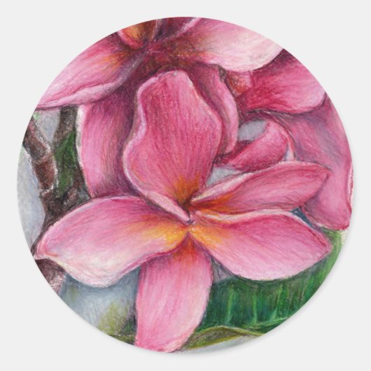Plumeria Sticker (Vorderseite)