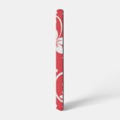 Plumeria Swirl Red Samsung Galaxy Hülle (Linke Seite)