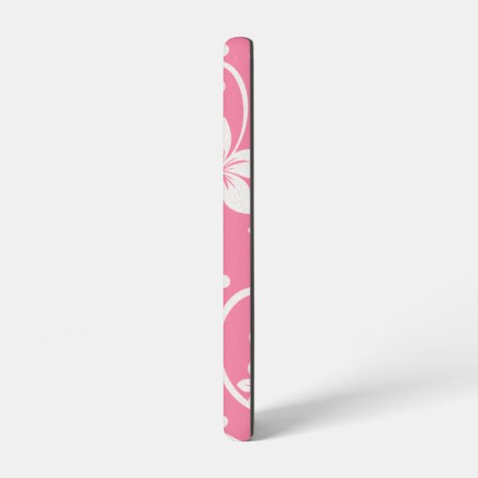 Plumeria Swirl Rose Rosa Samsung Galaxy Hülle (Linke Seite)