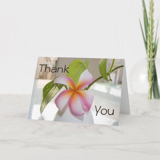 Plumeria Thank You Card Dankeskarte (Vorderseite)