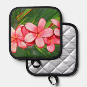Plumeria Topflappen (Vorderseite/Rückseite)