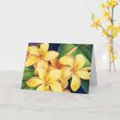 Plumeria Tropical Paradise Cards Karte (Gelbe Blume)