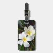 Plumeria Tropische Blume Gepäckanhänger (Vorderseite vertikal)