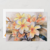 Plumeria und Muschel Ginger Mitteilungskarte (Vorne/Hinten)