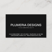 Plumeria Visitenkarte (Rückseite)