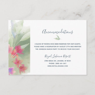 Plumeria Wasserfarbe Begleitkarte
