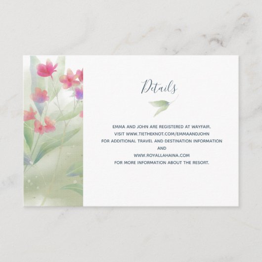 Plumeria Wasserfarbe Begleitkarte (Vorderseite)