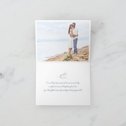 Plumeria Wasserfarbe Dankeskarte (Innenseite)