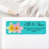 Plumeria Wedding Address Label (Insitu)