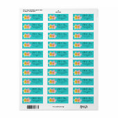 Plumeria Wedding Address Label (Vorne)