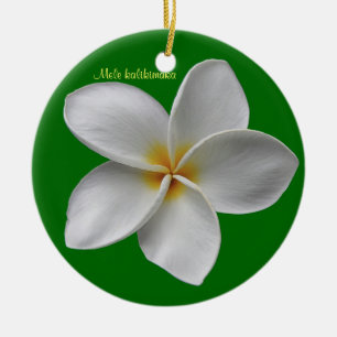 Plumeria Weihnachtsfeiertag Keramikornament