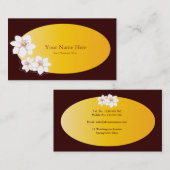 Plumeria-Wellness-Center-Geschäfts-Karten-Vorlagen Visitenkarte (Vorne/Hinten)