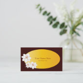 Plumeria-Wellness-Center-Geschäfts-Karten-Vorlagen Visitenkarte (Stehend Vorderseite)