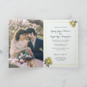 Plumeria Yellow Wedding Celebration of Liebe gekla Einladung (Innenseite)