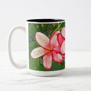Plumeria Zweifarbige Tasse