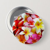 Plumeriafrangipani-Hawaii-Blume besonders Button (Vorne & Hinten)
