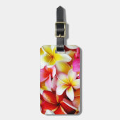 Plumeriafrangipani-Hawaii-Blume besonders Gepäckanhänger (Vorderseite vertikal)