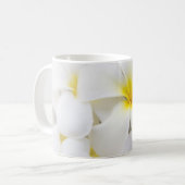 Plumeriafrangipani-Hawaii-Blumen-Blumen-Schablone Kaffeetasse (Vorderseite Links)