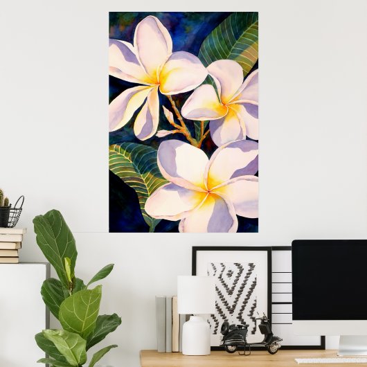 Plumerias Aglow Poster (Heimbüro)