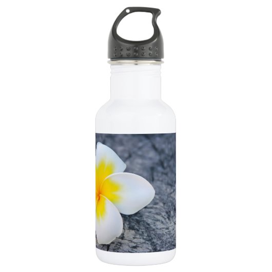 Plumerias Edelstahlflasche (Vorderseite)