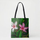 Plumerias in der Tasche Weiß und Rosa (Vorderseite)