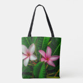 Plumerias in der Tasche Weiß und Rosa (Rückseite)