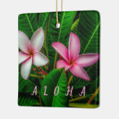 Plumerias in Weiß und Rosa Keramikornament (Links)
