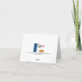 Plumerias in weißer und rosa geklappter Grußkarte Karte (Rückseite)