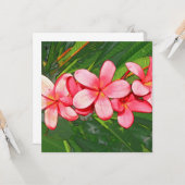 Plumerias Karte (Vorderseite/Rückseite Beispiel)