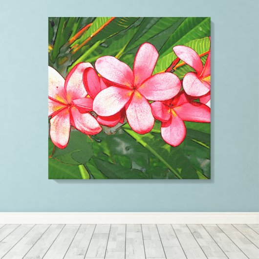 Plumerias Leinwanddruck (Insitu (Holzboden))