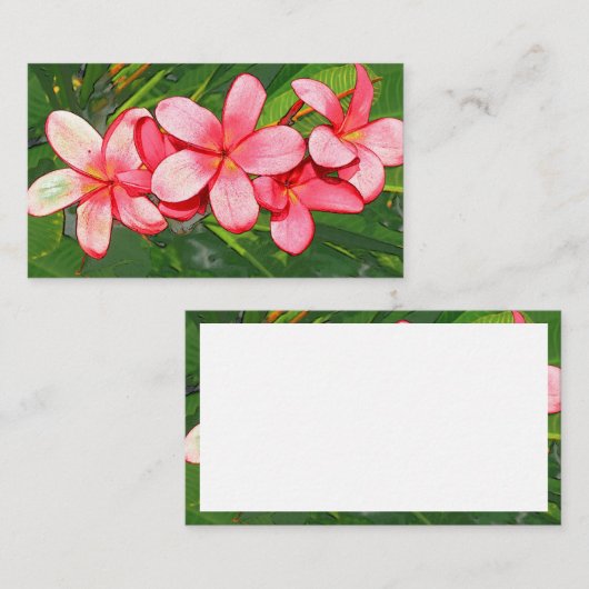 Plumerias Mitteilungskarte (Vorne/Hinten)