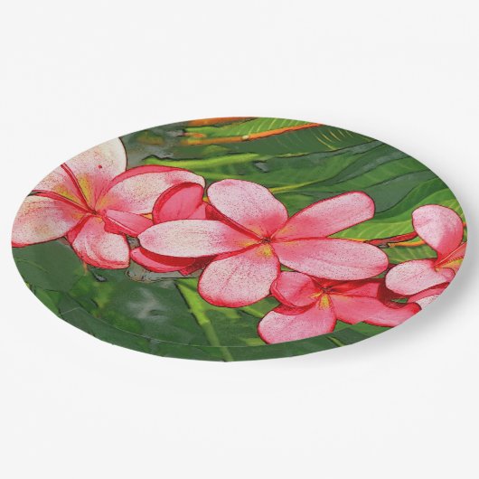 Plumerias Pappteller (Schrägansicht)
