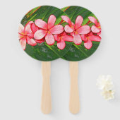 Plumerias rosa, weiße Baumwollmaske Fächer (Vorne und Hinten)