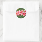 Plumerias Runder Aufkleber (Tasche)