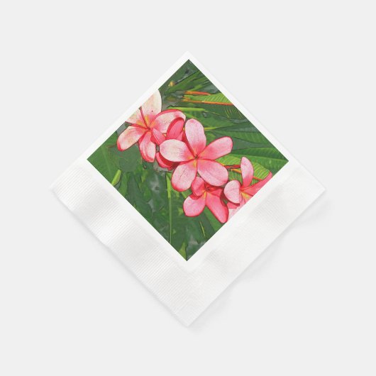 Plumerias Serviette (Ecke)