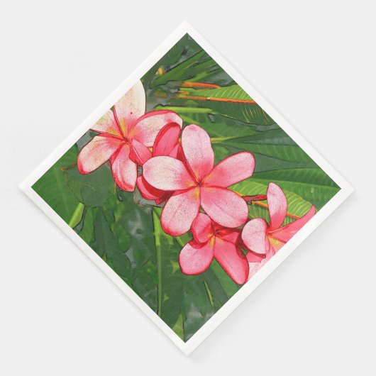 Plumerias Serviette (Ecke)