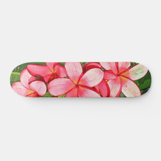 Plumerias Skateboard (Horizontal)