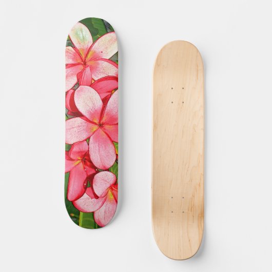 Plumerias Skateboard (Vorderseite)