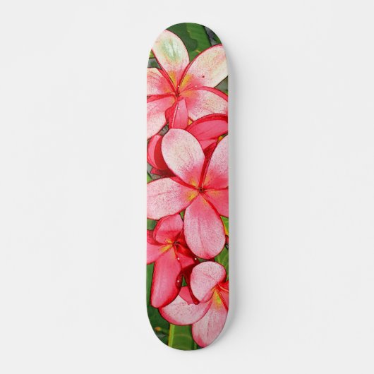 Plumerias Skateboard (Vorne)