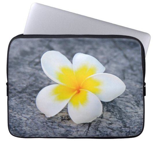 Plumerie Laptopschutzhülle (Vorderseite)