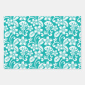 PLUMERIEN AUF DER INSEL (AQUAMARIN) BILDER GESCHENKPAPIER SET (Vorderseite 3)