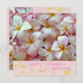 Plumerien auf gelbem Hintergrund Einladung (Vorne/Hinten)