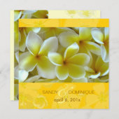 Plumerien auf gelbem Hintergrund Einladung (Vorne/Hinten)