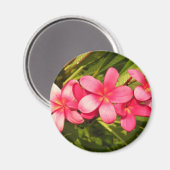 Plumerien Magnet (Vorderseite/Rückseite)