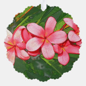Plumerien Ornament Karte (Rückseite)