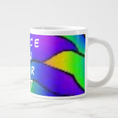 PLUMFARBENE ROSE BLUME PEACE ART Jumbo-Tasse (Rechts)